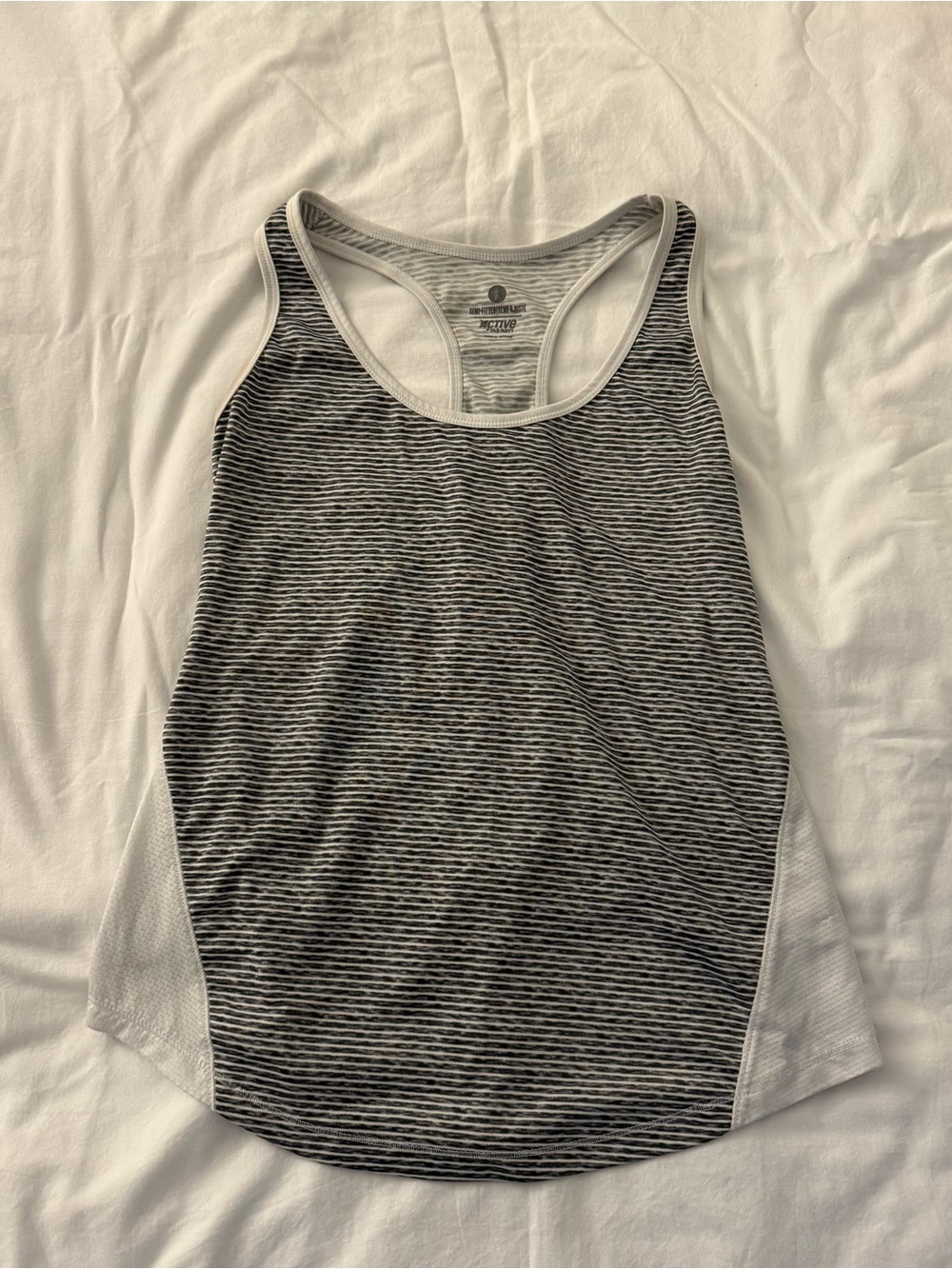 Women's old navy black and white horizontal striped tank top size Small